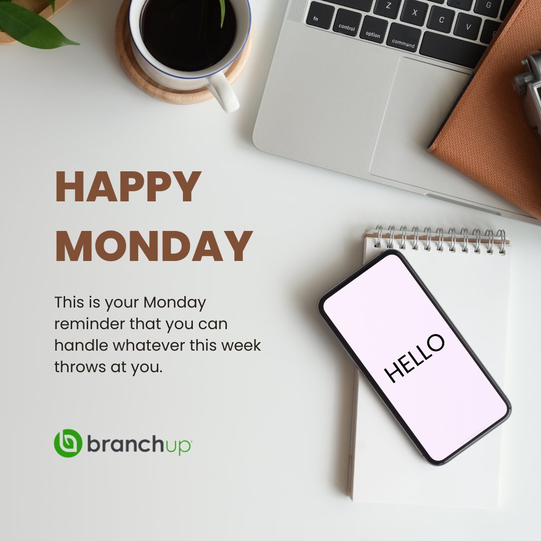 BranchUpTravel's tweet photo. Happy Monday motivation to you, you've got this! What is a task you're looking to complete this week? 🌱

#MondayMotivation #MondayMood #JanuaryGoals #NewYear #NewGoals #SelfGrowth #Wellness #MentalWellnessActivities #HealthyLife #HealthyLifestyle https://t.co/IbBVX9fcFw