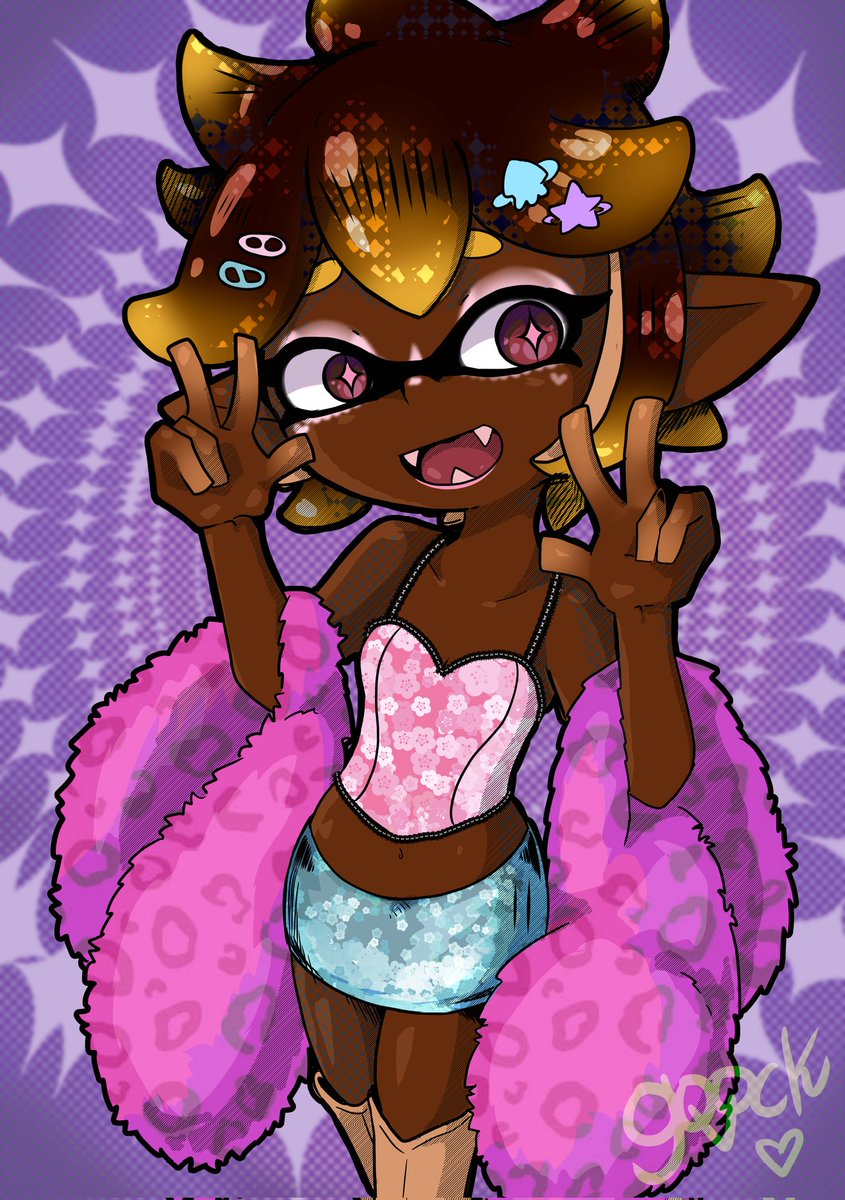 G0V0CK's tweet photo. 🌺🍓💕GYARU SQUID💕🍓🌺
#Splatoon3 #Splatfest #shiver #frye #bigman #splatoonart #Splatoonfanart #deepcut #TeamSpicy #TEAMSWEET #teamsour #gyaru https://t.co/KQC2otl117