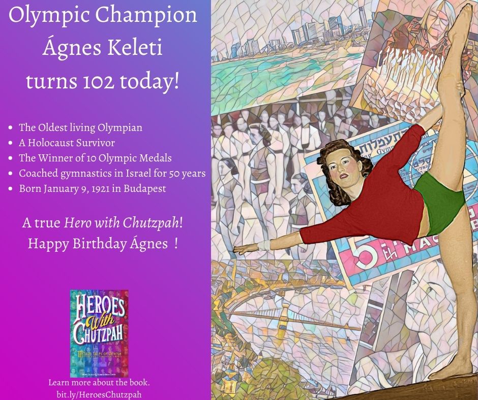 TheStory_House's tweet photo. An amazing Jewish athlete turns 102 today! Holocaust survivor, 10 Olympics medals, her advice, "Love Life!"  https://t.co/5ostEVmE71 #Olympics #gymnastics #heroes #heroeswithchutzpah #Jewishheroes https://t.co/57RXYYQmWN
