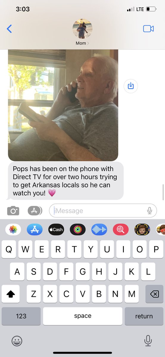 haven_karkfox's tweet photo. My family is on vacation at the beach, and I receive this text from my mom. 
With all the sunshine they can soak in, and all the good sea food they can eat - his concern is making sure he can tune in to KARK 4 and FOX 16. 

I swear none of us deserve grandparents! 🥹🫶🏻 https://t.co/PJcLmBCsgw