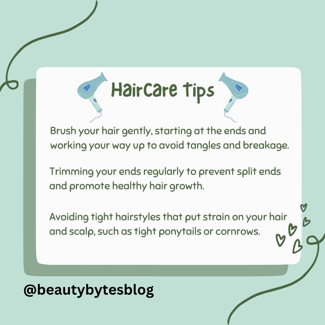 Beautybytesblog's tweet photo. To maintain healthy hair, it is important to brush gently, starting at the ends and working your way up to avoid tangles and breakage. 

#brushing #brushyourhair #tanglefree #tanglefreehair #haircare #haircaretips #hairbreakage #stronghair #trimming #hairtrimming #beautybytes https://t.co/kDZYGGXTre