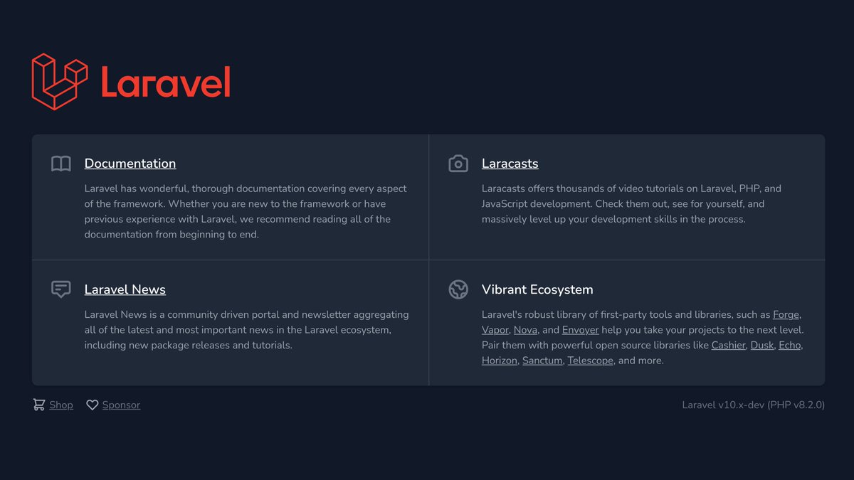 lordBuddhika's tweet image. Install Laravel v10 dev 🪄
composer create-project --prefer-dist laravel/laravel laravel-10 dev-master
#laravel #laravel10 #dev #tips