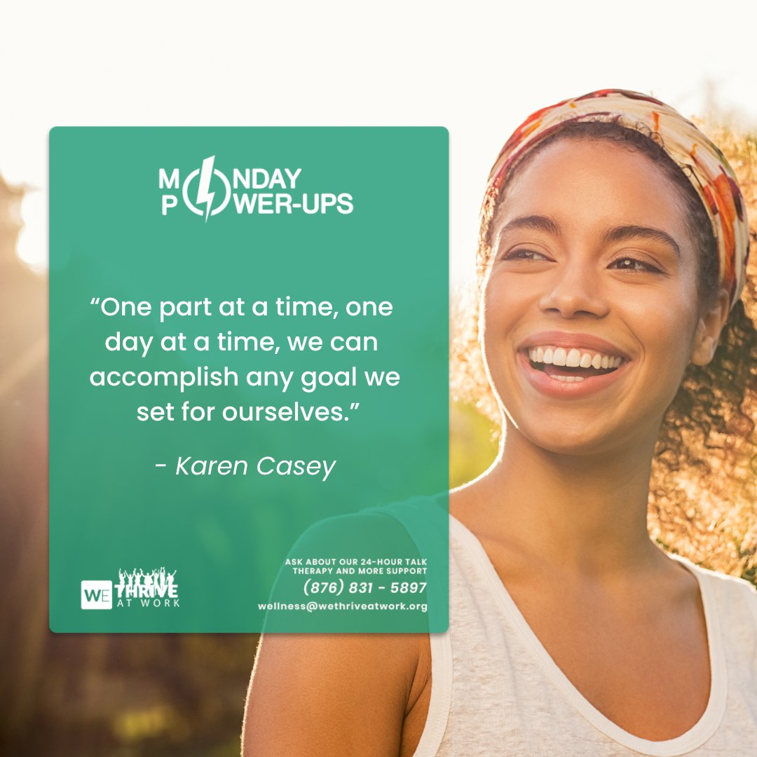 Happy Monday! The steps you take toward a bigger goal may not seem like a lot of progress, but each step brings you much closer to your goals. Take each day this week one step at a time. You will get where you need to be!

#MondayPowerups