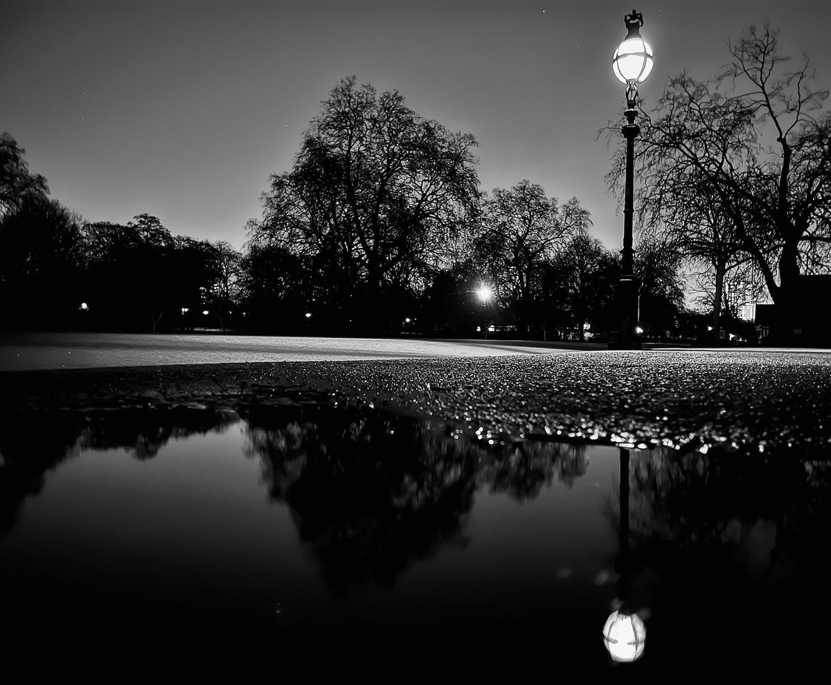 Hyde Park in B&amp;W.