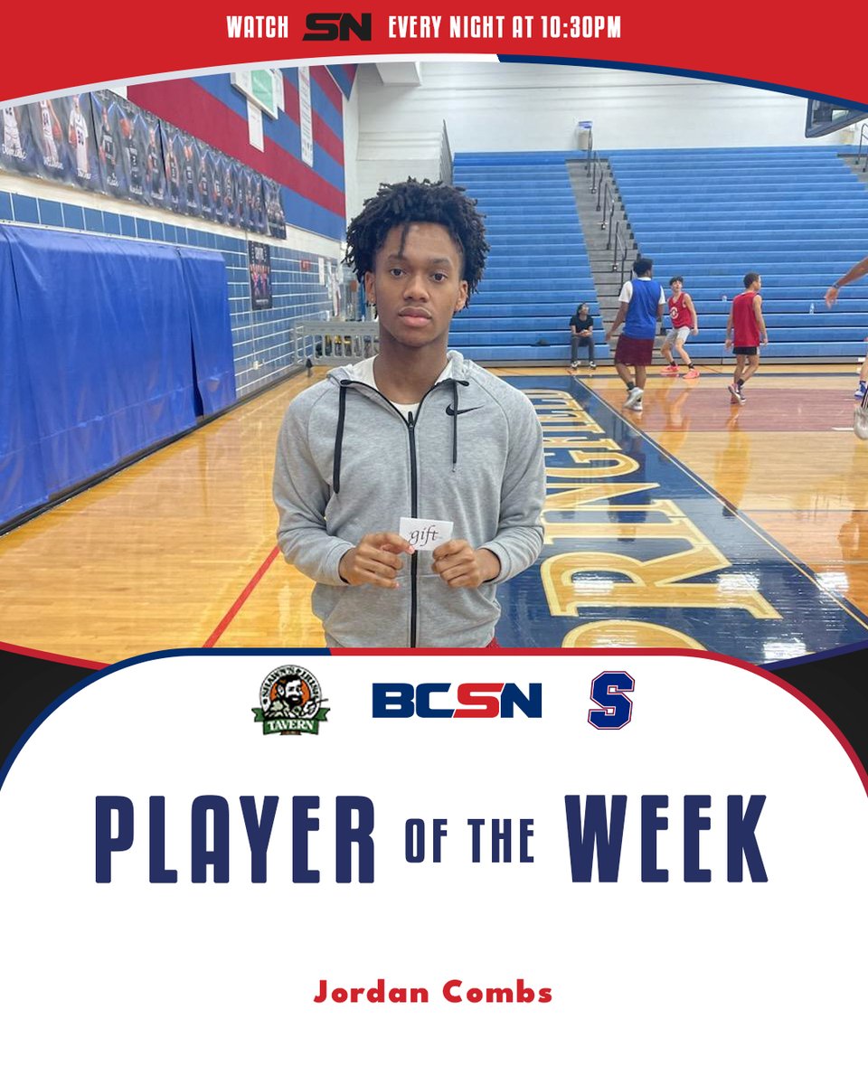 BCSNsports's tweet photo. Congratulatios to @sfieldathletics @BlueDevil_Hoops' Jordan Combs. He is the Shawn's Irish Tavern BCSN Player of the Week. Catch his story Monday at 10:30 PM on Sports Nightly. https://t.co/WYGDRJDh5l