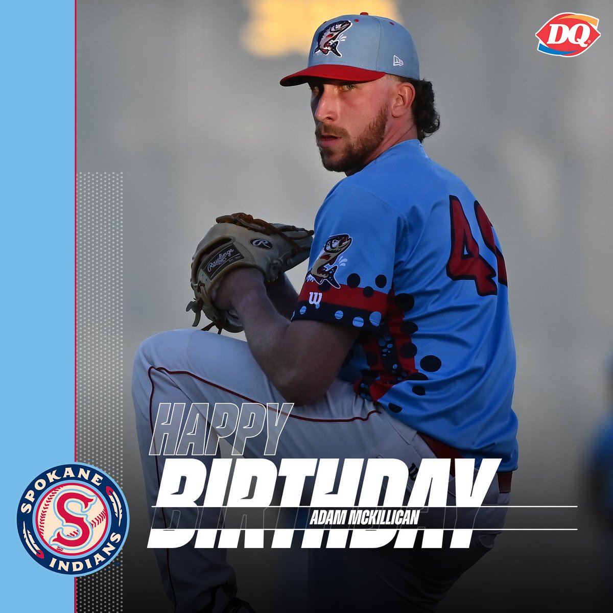 #HBD to Spokane Indians right-hander Adam McKillican! 🥳 #GoSpo