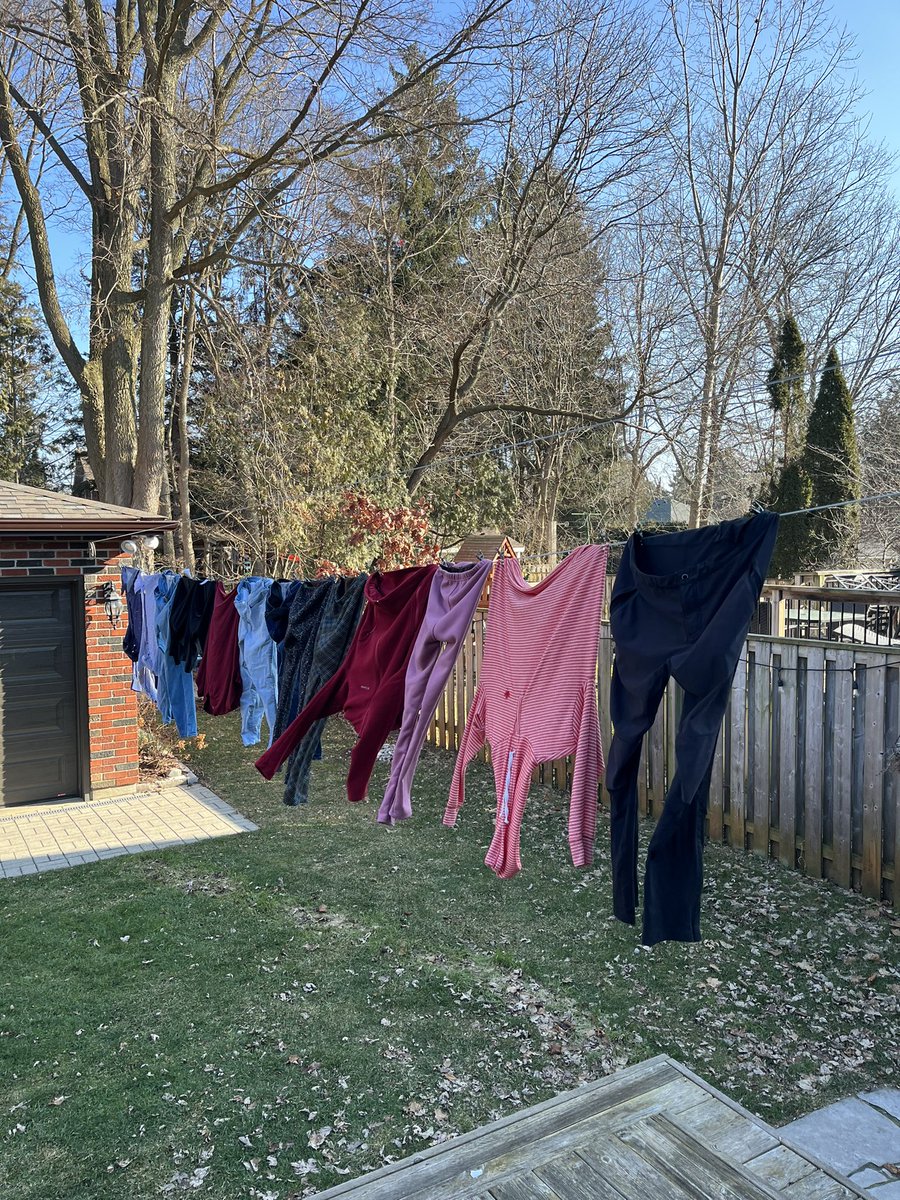 I know it’s January, but it’s way too nice of a day to not hang laundry out. #january #laundry #canadawinter #ldnont