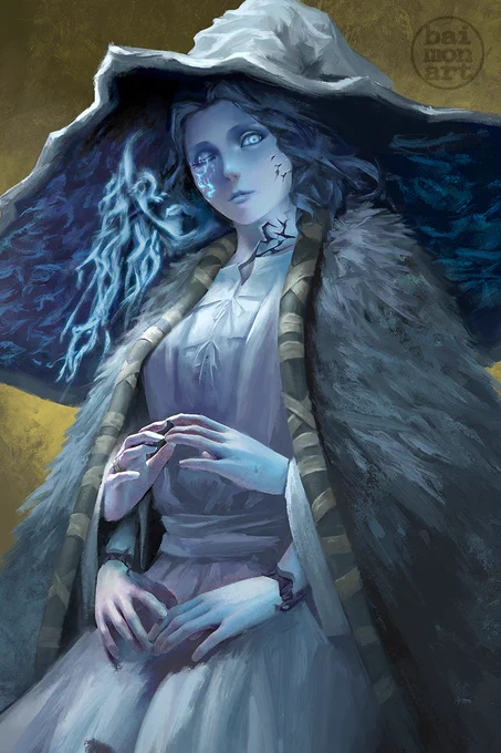 Ranni painting that was for secret santa. Only played a bit of Elden Ring but so far love it. 