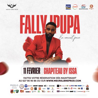 MeursLibreProd's tweet image. #11Fevrier ➡️ @fallyipupa01 en concert privé live.
Réservez au 627 90 90 86
👉🏽 meurslibreprod.com 
Signé #MLPBOSS