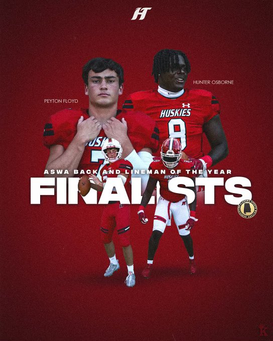 The ASWA released the finalists for their annual top football awards last month. We have 2 finalists who will be invited to the annual ASWA Mr. Football Banquet presented by the Alabama High School Athletic Directors and Coaches Association this Thursday Jan. 12 in Montgomery.