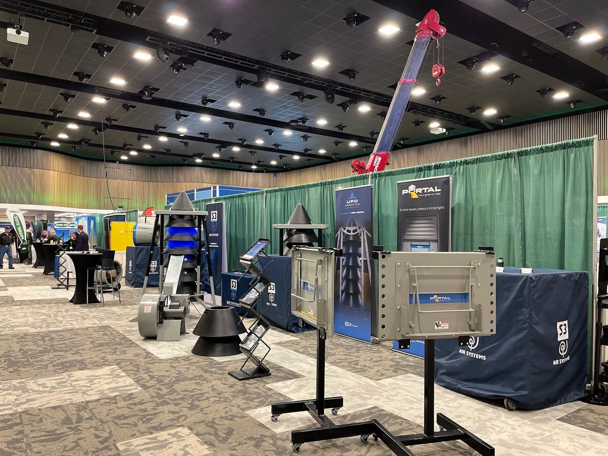 S3GroupLtd's tweet photo. Our S3 Air Systems team is set up at Crop Production this week - Stop by booth C50 to chat about all your aeration needs 💨
#WCCPS23 #CdnAg #Aeration #UFOAeration https://t.co/twEs8a6FQP