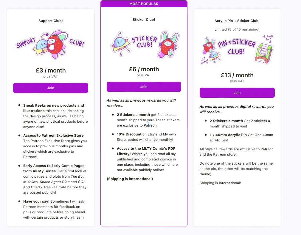 🍓 🐰 Strawbonny Meadows 🐰 🍓 

If you’re interested in my newest acrylic pin and stickers, these are exclusive to my Patreon club!! I hope you all like them 🥰