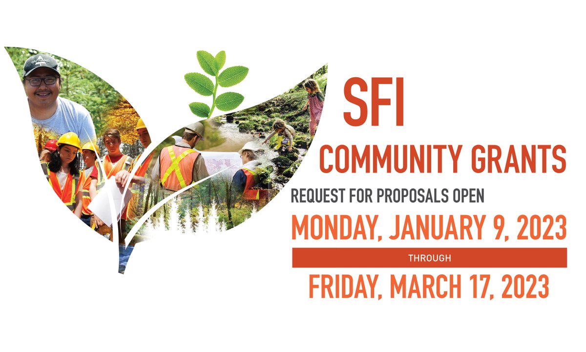 sfiprogram's tweet photo. 2023 #SFICommunity Grants request for proposals now open! #SFI is interested in collaborating with local partners on community-based projects & activities that support SFI’s mission to advance sustainability through forest-focused collaborations.
https://t.co/sGBQ8z4LQE https://t.co/LJWXphbenD