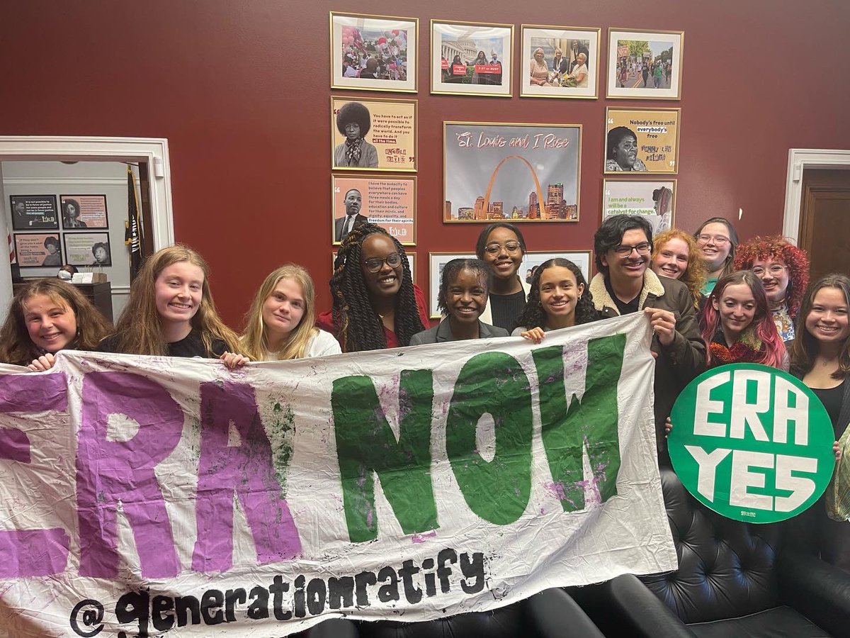 rosiecouturee's tweet photo. I have a good feeling about 2023. The ERA turns 100 this July!

With leaders like @RepCori &amp; @RepPressley on the Hill &amp; young organizers like @genratify on the ground, the ERA’s future is looking bright.

But it takes all of us to make something a household name. We ALL got this. https://t.co/zzLpEPh2Ev