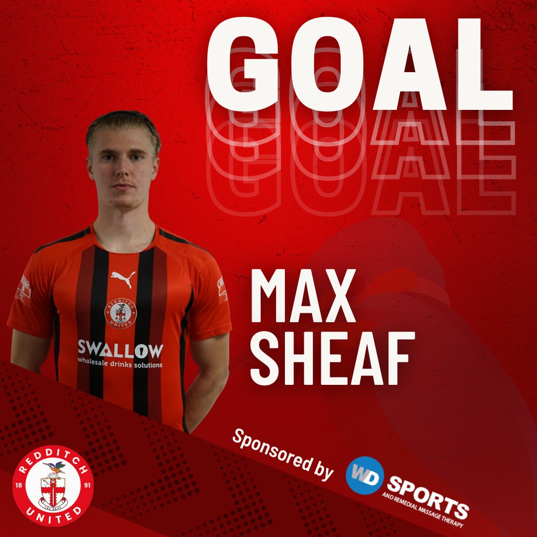 RedditchUtd's tweet photo. 85' GGGOOOOAAAALLLL!!
Sheaf smashes home an effort following a blocked Mensah shot

🔴⚫ 3-0 🔵🔵 https://t.co/iBHh5Hxscj
