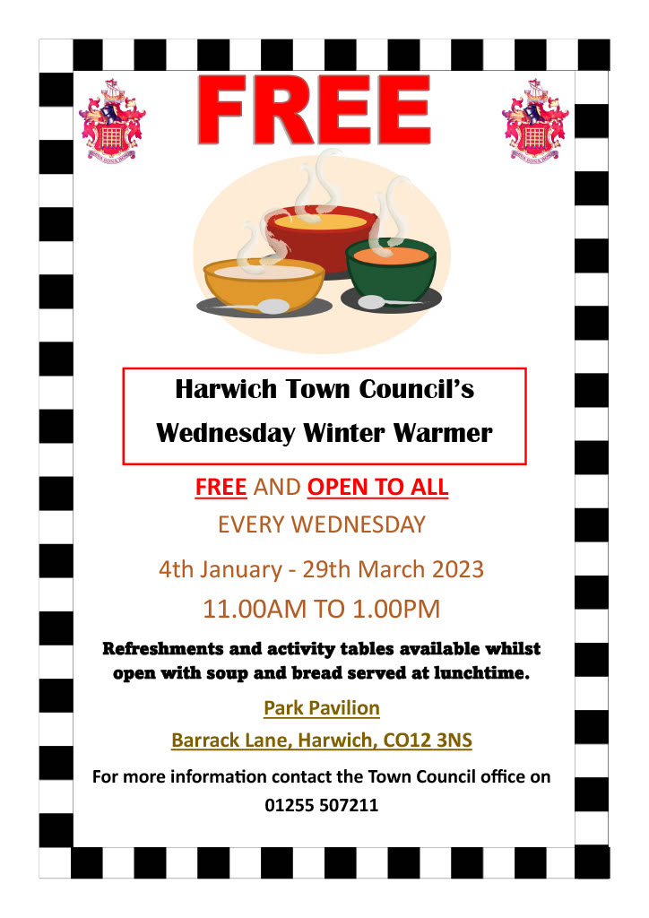 Agewelleast's tweet photo. Sharing details of a new warm hub set up in Harwich in Wednesdays https://t.co/ldvHTOIq7P