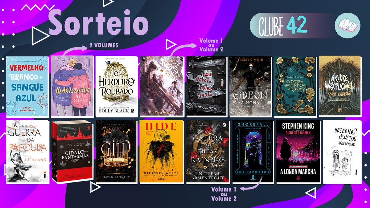 42Clube's tweet photo. 🎇Sorteio Relâmpago Especial!

🏆1 livro da seleção ou outro de até R$60.

Regra:
➠Seguir @42Clube
➠ Dar RT sem citar (e pronto!)

Resultado: 16/01!🍀O que vão escolher? https://t.co/ZmIYKqJz9y