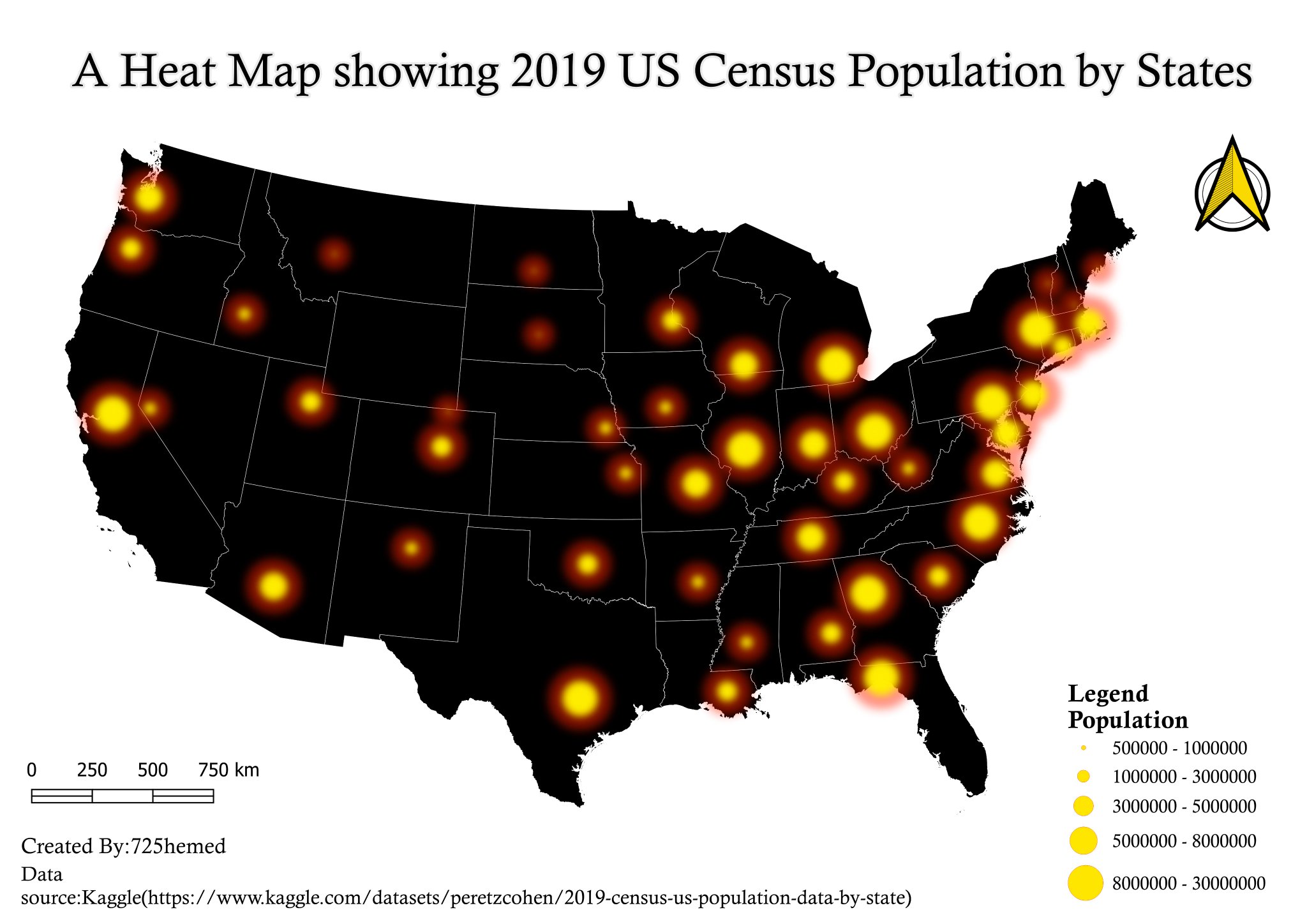 Swaz 725 On Twitter A Heat Map Showing 2019 US Census Population FmD6hqJX0AAi8ol Large