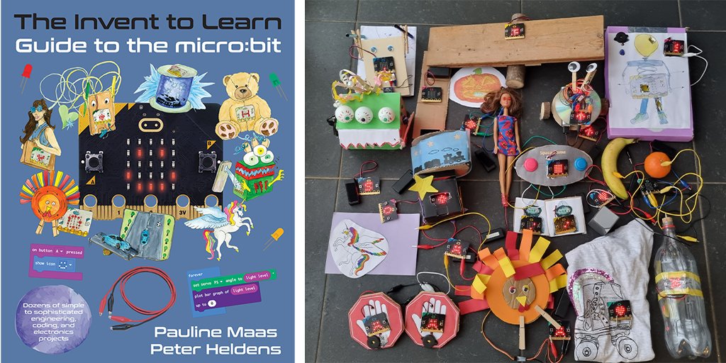 smartinez's tweet image. The #microbit book you've been waiting for! "The Invent to Learn Guide to the micro:bit" by @4pip &amp;amp;  @PeterHeldens  offers 30 full-color, hands-on whimsical inventions with fully explained code and #makered tips #edtech #STEM #STEAM amzn.to/3X2RTnk