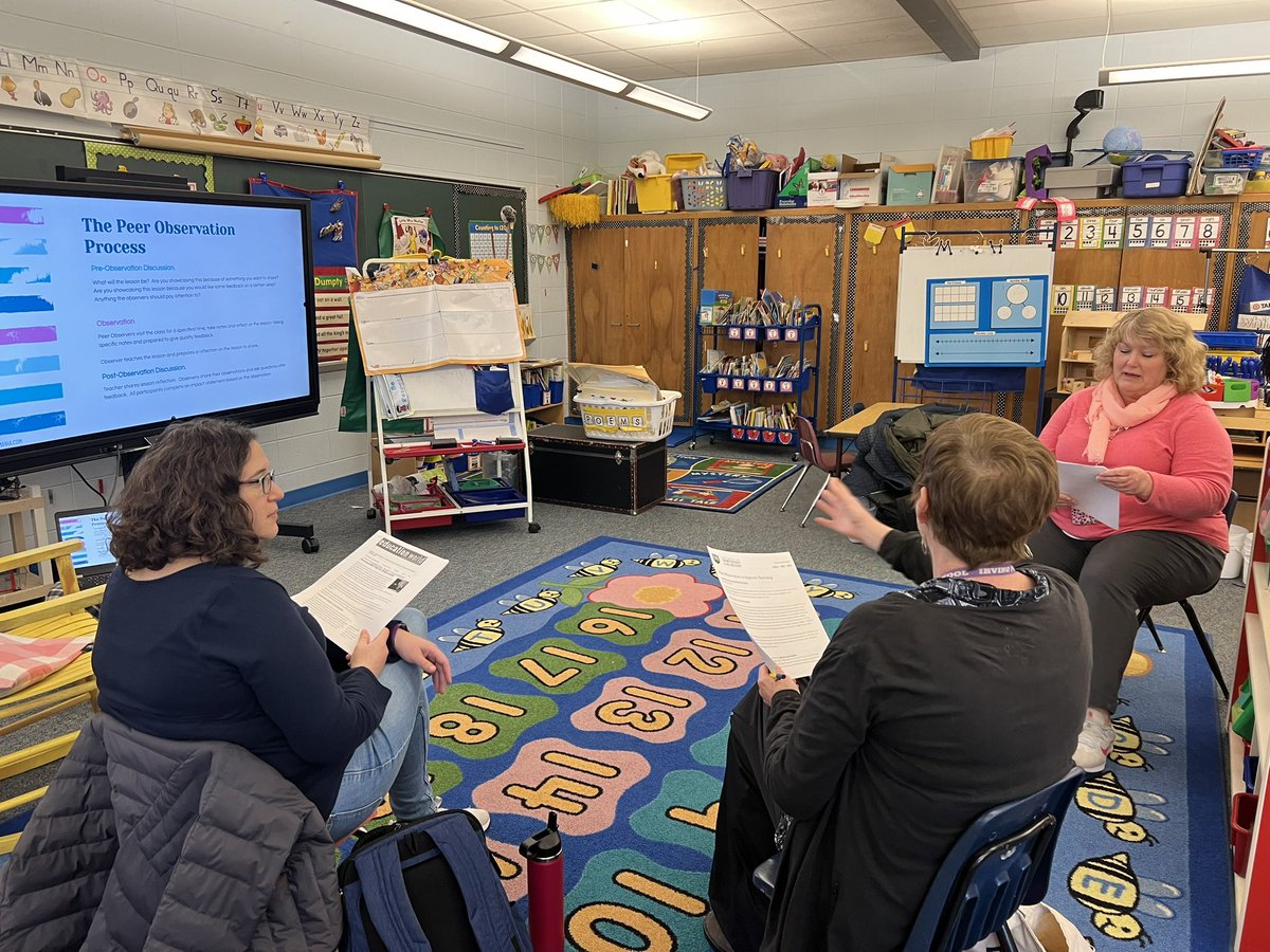 MrsGappa's tweet photo. Amazing first meeting of our #IrvingInvites crew! Reading articles, sharing misconceptions about #PeerObservation and pumping ourselves up to be cheerleaders for each other!! @LeaderNjea https://t.co/IG51dnJNpw