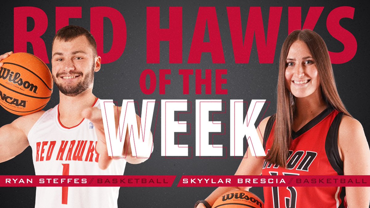 RiponRedHawks's tweet photo. This week's Red Hawks of the Week are @riponcollegembb @kingsteffes and women's basketball's @SkyyBlue09 

For info at https://t.co/dSiqjlrdjn https://t.co/1lpo9JYSmm