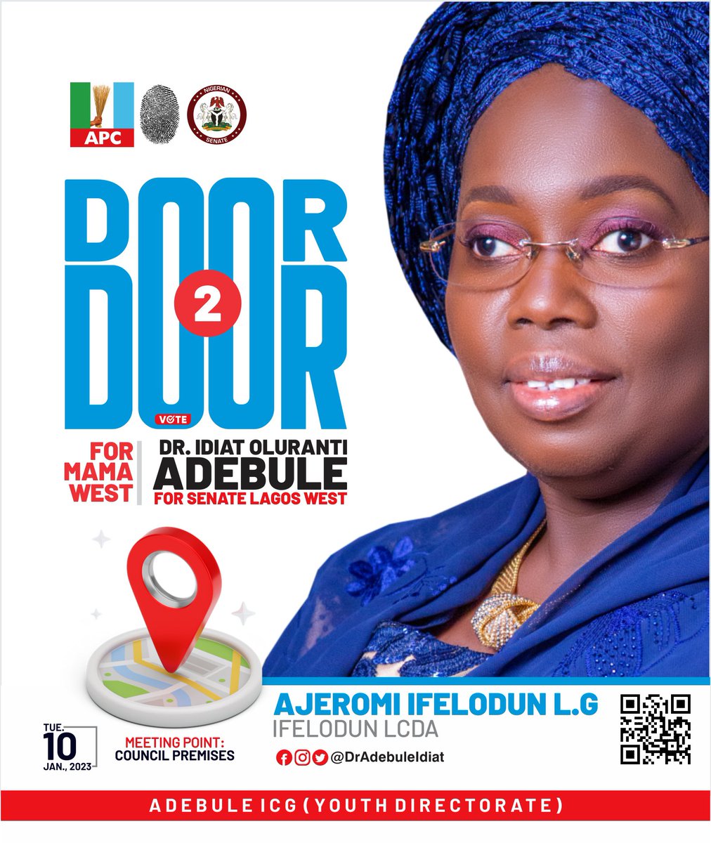 DrAdebuleIdiat's tweet photo. Our Youth will be coming to Ajeromi / Ifelodun tomorrow Tuesday 10th January , 2023. https://t.co/d6PfrqEA0y
