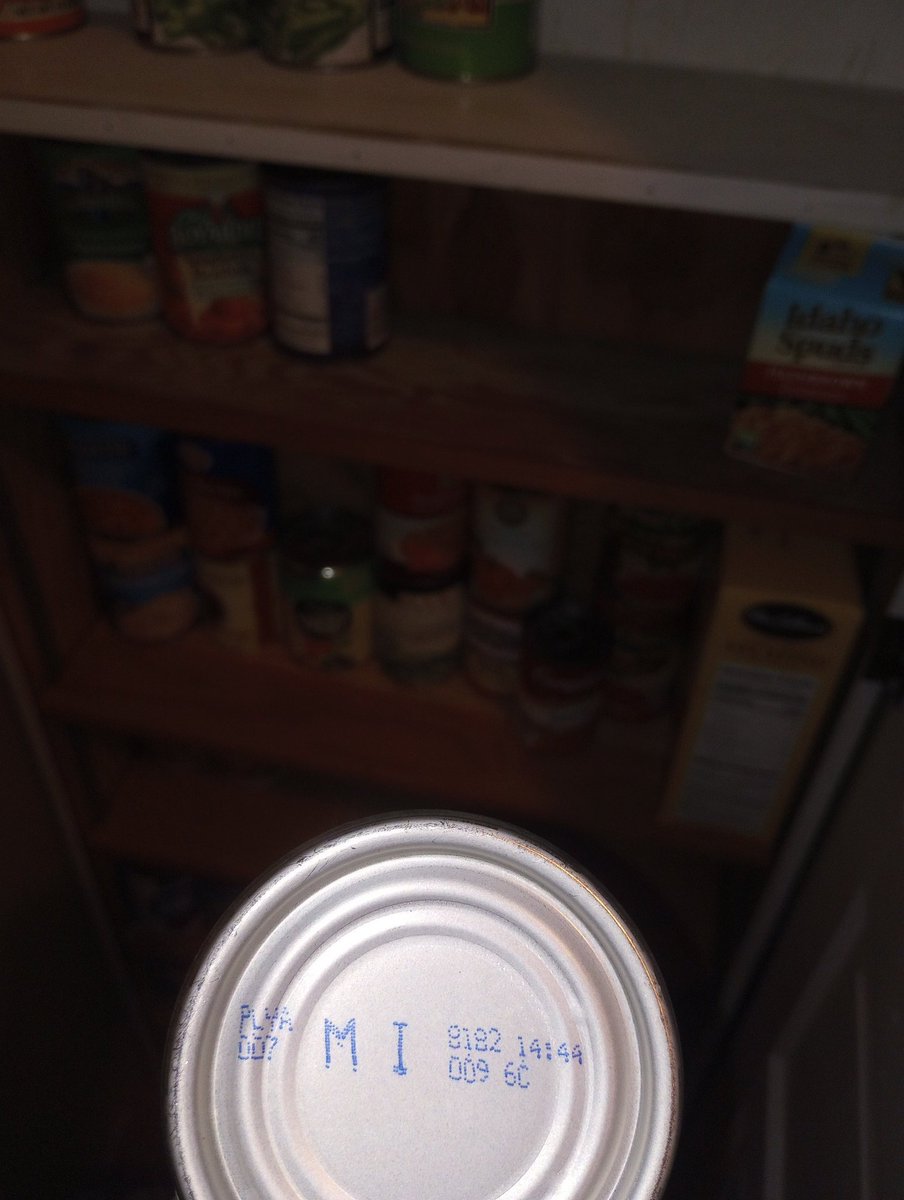 Reading Bible verses off the bottom of canned corn