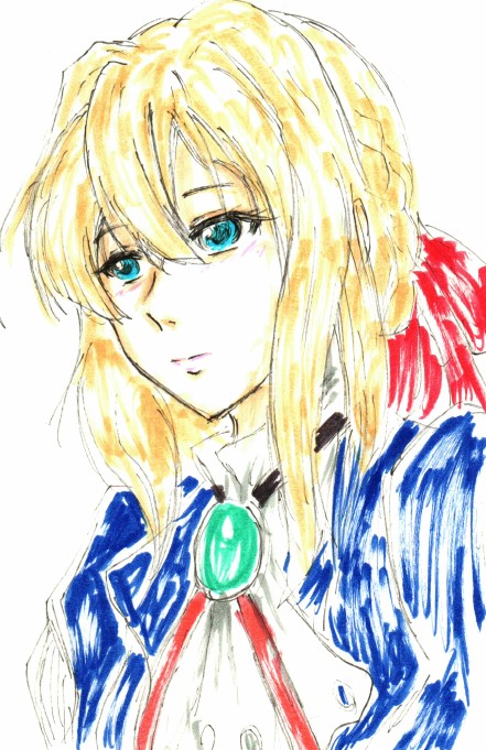 ヴァイオレット・エヴァーガーデン 「5周年てきとーに過去絵 」|沖庵のイラスト