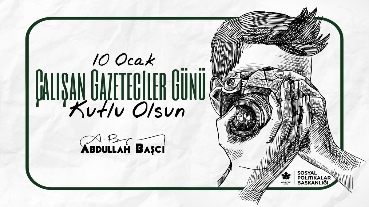 abdullahbasci's tweet photo. Tarafsız ve ilkeli haber anlayışı ile güncel gelişmeleri halkımızın bilgisine sunan basın mensuplarımızın 10 Ocak Çalışan Gazeteciler Günü kutlu olsun... https://t.co/XCb4BZQiP8