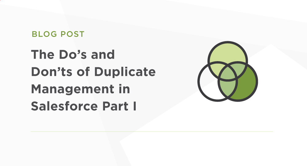 ArkusInc's tweet image. The #1 post of last year on the Arkus blog is &quot;The Do&apos;s and Don&apos;ts of Duplicate Management in Salesforce&quot; from @SalesforceAF. bit.ly/3CwcKr5 #DuplicateData