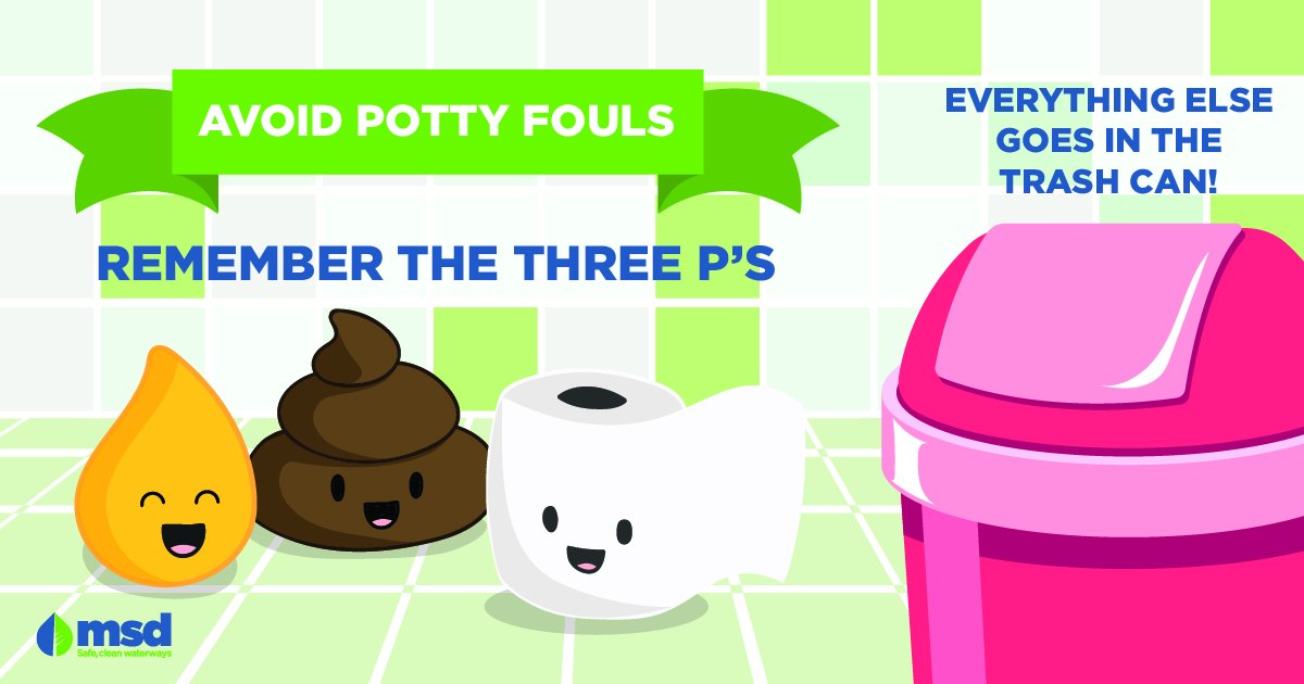 louisvillemsd's tweet photo. Don’t make potty fouls in 2023!
If you’re in need of a few extra New Year resolutions, we have an easy one for you to keep.
Remember the #BowlPatrol’s three P’s in 2023 and only flush Pee, Poo, and toilet Paper.
#safecleanwaterways https://t.co/MMdaPmPtt6