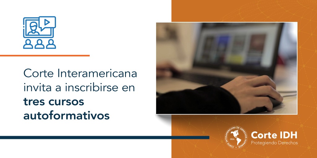 CorteIDH's tweet photo. #FormaciónDerechosHumanos La Corte Interamericana de Derechos Humanos invita a las personas interesadas a inscribirse en sus tres nuevos cursos auto formativos👩🏿‍🏫👨🏿‍🏫, los cuales estarán disponibles en el sitio web del Tribunal a partir del 15 de febrero de 2023. (👇🏿) https://t.co/X0RQGvnHdt