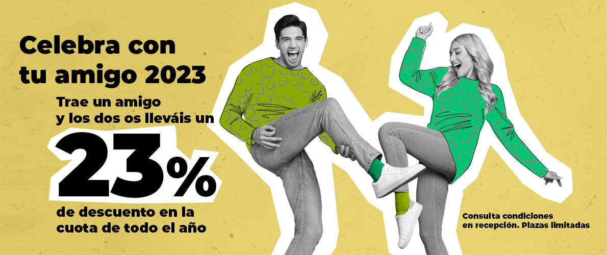 Atento a la magnífica promoción que os ofrecemos para empezar 2023 a lo grande. Si traes a un amigo al club y se hace socio, los dos tendréis un descuento del 23% en la cuota todo el año 2023. ¡No te las pierdas!

supera24.fitness/2023/01/09/tra…