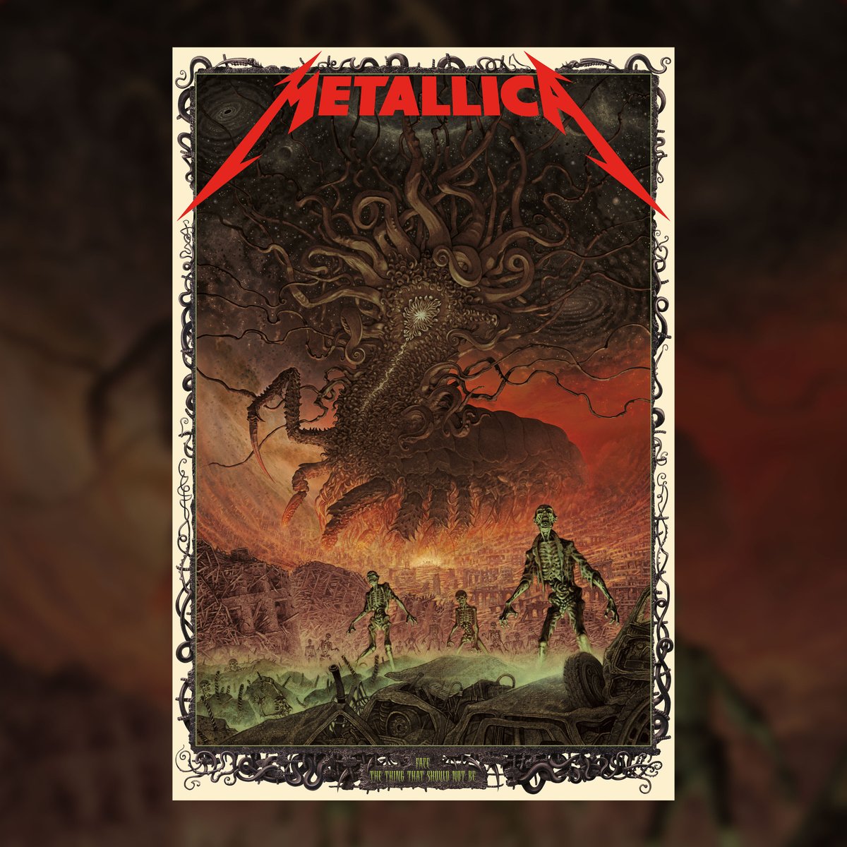 Get your hands on our latest poster created by Marald van Haasteren. His interpretation of “The Thing That Should Not Be” will be available in The Metallica Store on Thursday, January 12 at 1 PM PST.