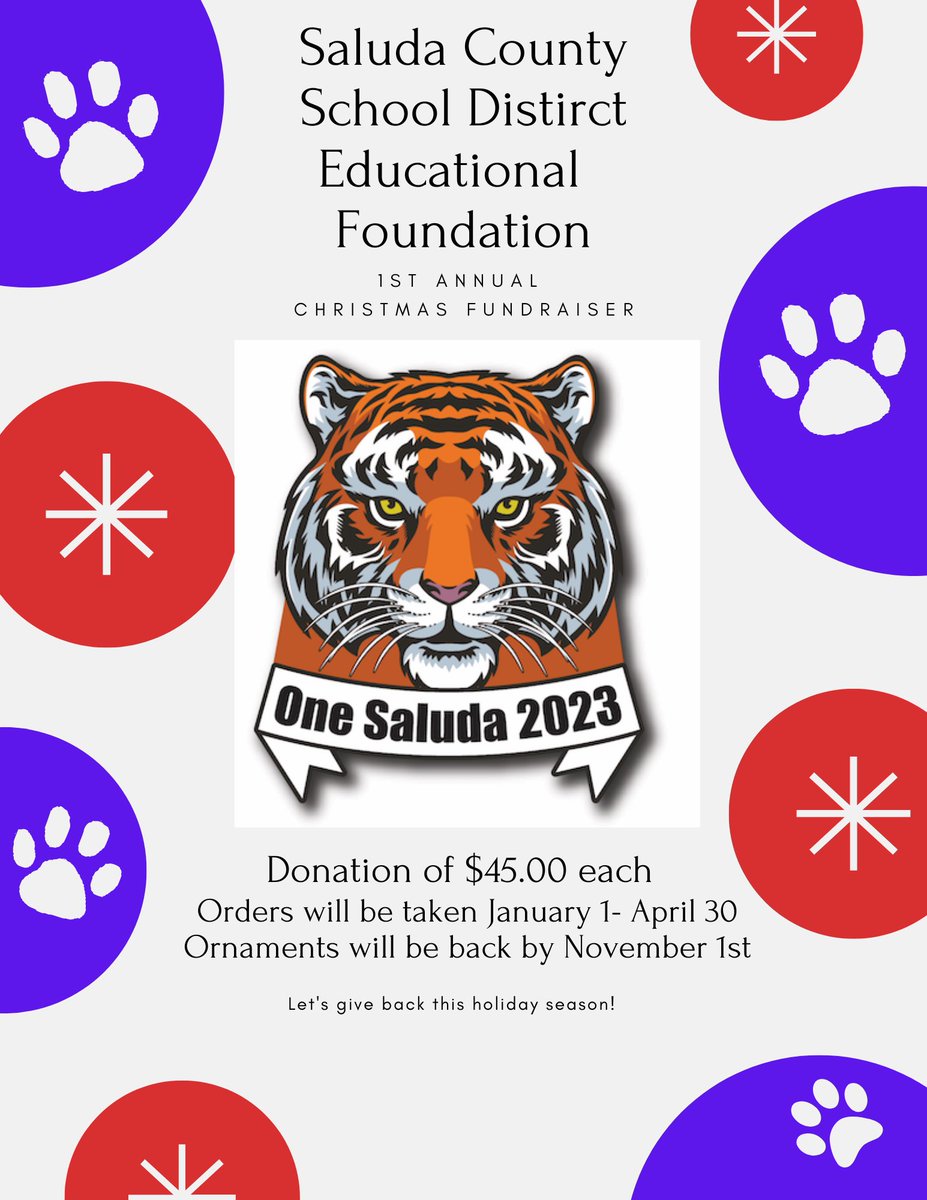 HESHORNETSROCK's tweet photo. Please support the Saluda County School District Education Foundation! https://t.co/g11TMMdIUn