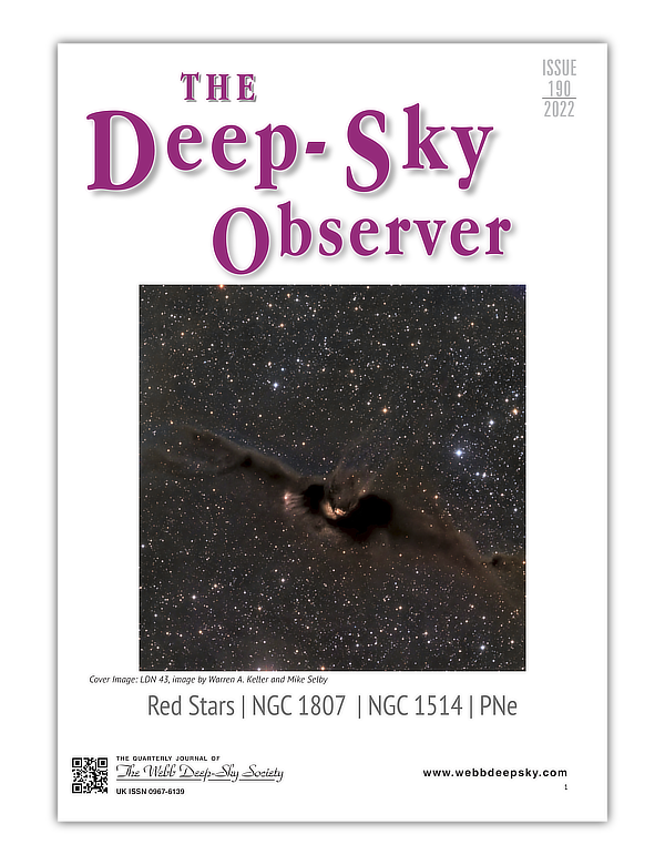webbdeepsky's tweet image. We've just released issue 190 of the Deep-Sky Observer magazine. Subscribers can download their copy now, and those that are yet to join us can see what's in it and read the editorial at webbdeepsky.com/publications/d…