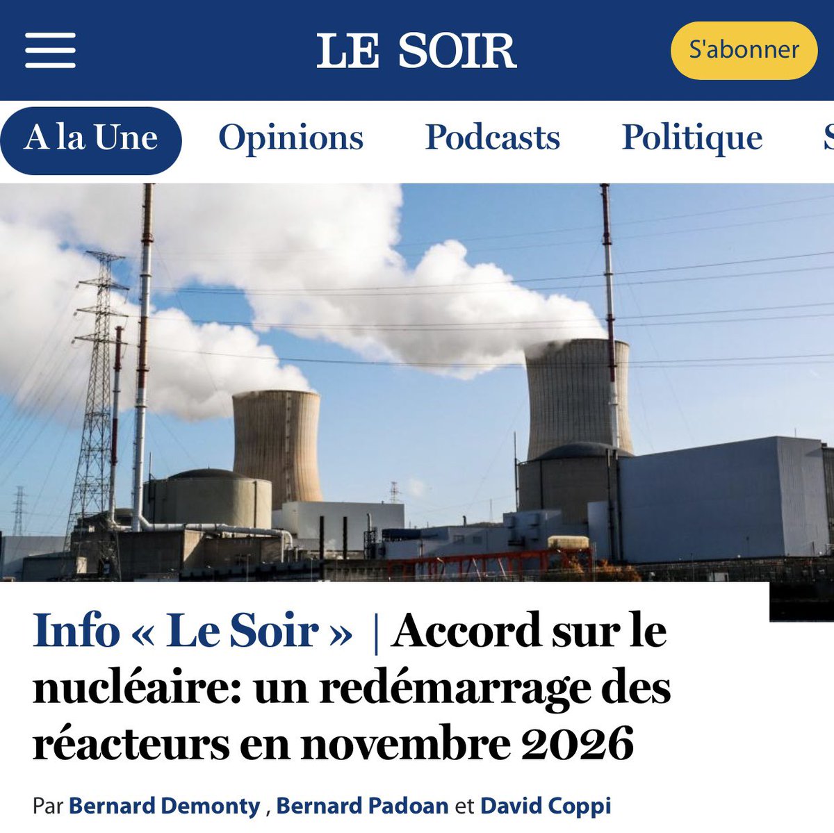 GLBouchez's tweet photo. Il y a encore quelques mois, on disait que le @MR_officiel racontait n’importe quoi, que cette prolongation était impossible, que nous étions des populistes… Il faut toujours se battre quand la cause est juste. Les commérages aux commères, nous, nous travaillons pour le Pays. https://t.co/AK2Y6mG7lX
