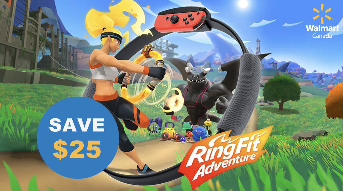 You can ring in the New Year with Ring Fit Adventure for Nintendo Switch! 🎉

Now available at Walmart Canada for $25 off. But hurry, it'll only be this price for a limited time.

➡️ ms.spr.ly/6011eqc6H