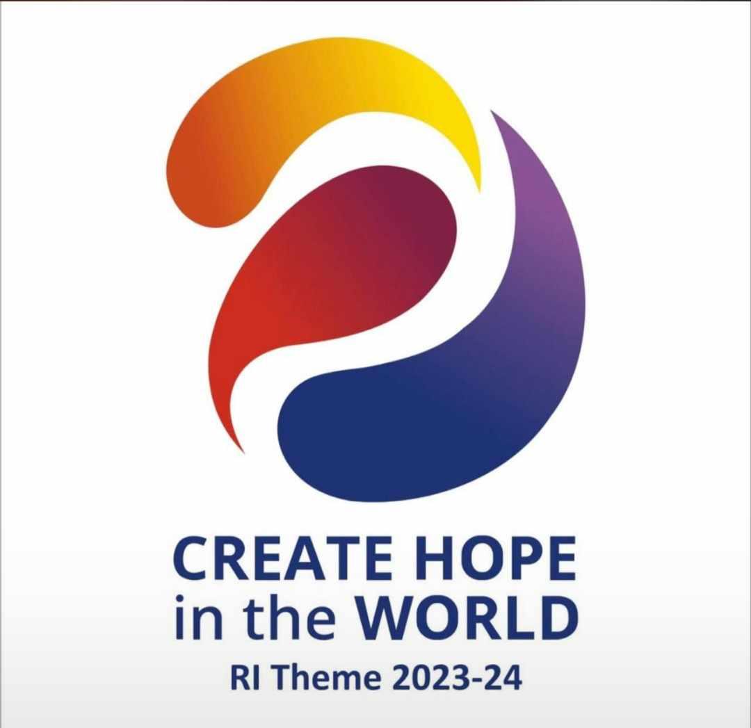 <a href="/Rotary/">Rotary International</a> President Elect <a href="/gordonmcinally/">Gordon McInally</a> ; The goal is to restore hope — to help the world heal from destructive conflicts and, in turn, to help us achieve lasting change for ourselves. 
#RITheme202324.