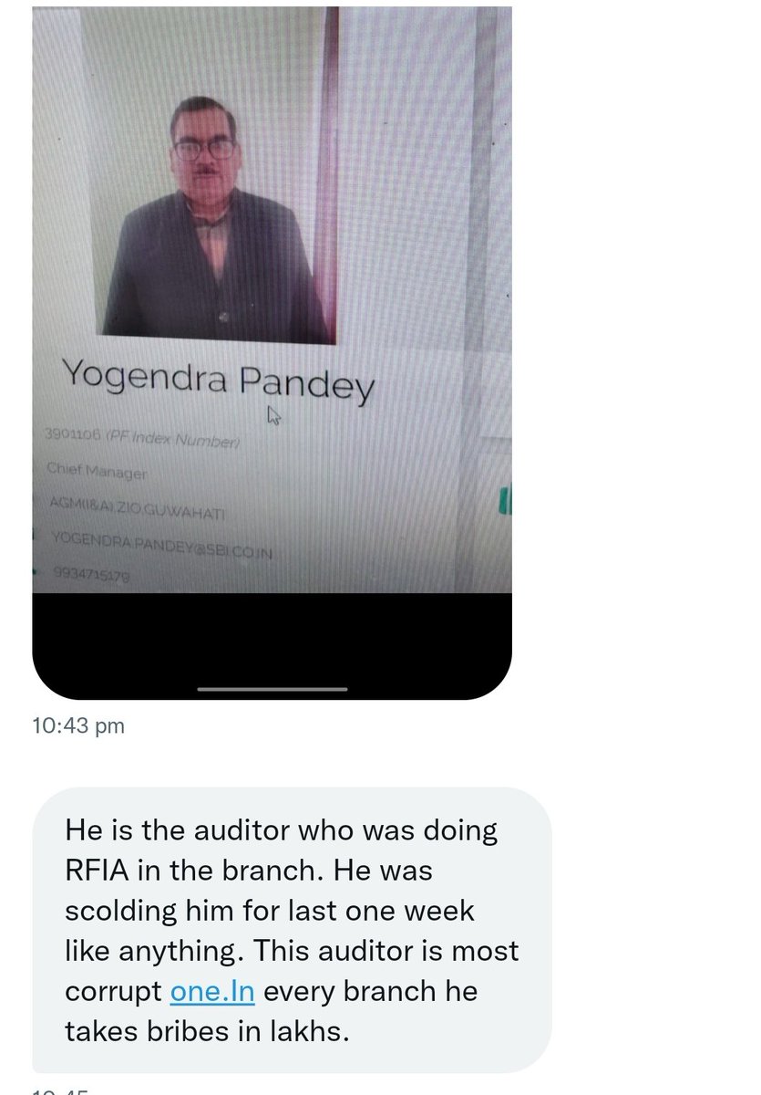 #JusticeForKuldipDasGupta 
I received information of the culprit, he is the devil who harrassed our colleague to that level. 
Agar auditor hi aise corrupt rhege to kaise branches sudhregi. . 
<a href="/TheOfficialSBI/">State Bank of India</a> look into the matter and save other colleagues from these monsters.