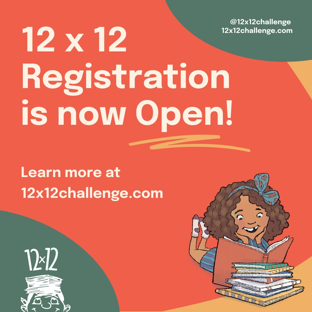 12x12Challenge's tweet photo. We're ecstatic to announce that registration for the #12x12PB Writing Challenge is OPEN! 🎉

If you have any questions about becoming a member, join our webinar, "How to Keep Writing for the Long Haul," TONIGHT at 8pm ET / 5pm PT as we cover these topics and more! https://t.co/LIXkWGUQ1t