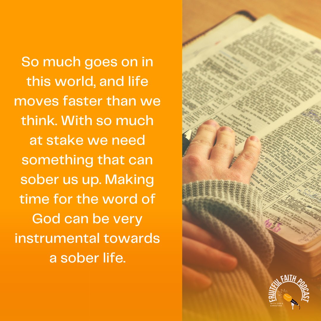 PodcastFruitful's tweet photo. There's so much to keep up with in the world; career, family, work, entertainment, ministry...all these can keep us focused in a specific direction. 
#life #soberness #bible #church #podcast https://t.co/EnC3k5kPhy