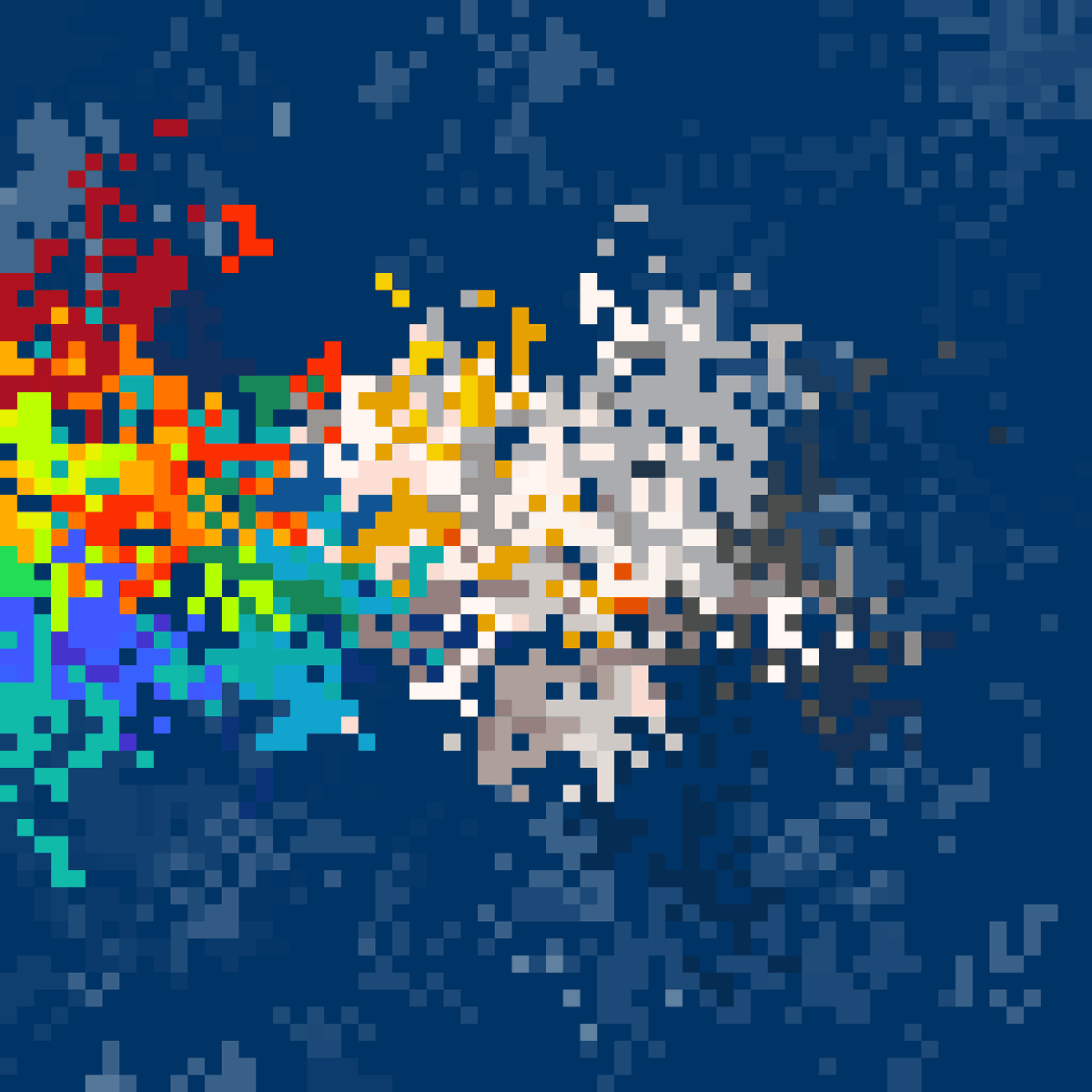 numo_0's tweet photo. Pixel Art Doodles (PAD) - Collaboration 📢🗒

Another legend on board...  @PRguitarman  🤯🤝

Chris is an incredible artist. I appreciate his collab.
He is well known for his cute NyanCat which shaped the internet culture....💛

Look at his blurred PAD haha SOON reveal 🐱🗒! https://t.co/DG6cACawyp