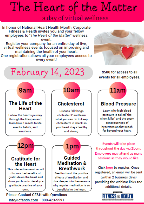 We're hosting another day-long event next month, this time in support of keeping our hearts happy and healthy! Won't you join us? Click on the link to register: lnkd.in/e4kbWnkV