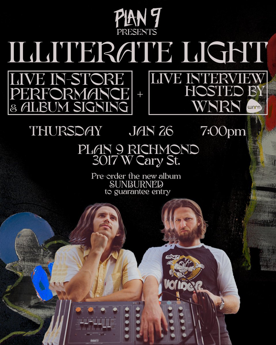 We are stopping by <a href="/Plan9Music/">Plan 9 Music</a> in Richmond to play a few tunes and sign albums on Thursday, January 26th!  <a href="/WNRNradio/">WNRN</a> will host an interview as well. All ages are welcome. 

To guarantee entry, grab a CD or Vinyl at: bit.ly/3QqC0ot

see u there!