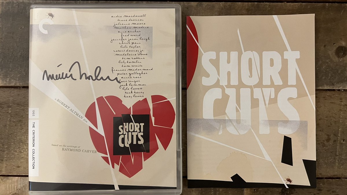 RT (and be following) by Monday, January 16 for a chance to win this signed Blu-ray of Robert Altman’s SHORT CUTS (1993) courtesy of <a href="/Criterion/">Criterion Collection</a>. I’ll pick one winner and announce next #ModineMonday. Thanks and good luck! ✌️ 

criterion.com/films/376-shor…