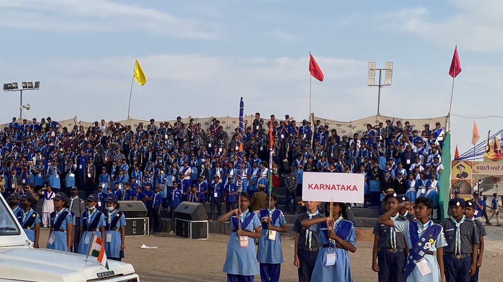 aniljaindr's tweet photo. It was really proud to be with all the young Scouts, Guides, Rovers and Rangers and the unit leaders who participated in the 18th National Jamboree of the Bharat Scouts &amp; Guides at Pali, Rajasthan to experience the culture of diversity of India. https://t.co/JUrA4Zgy4a