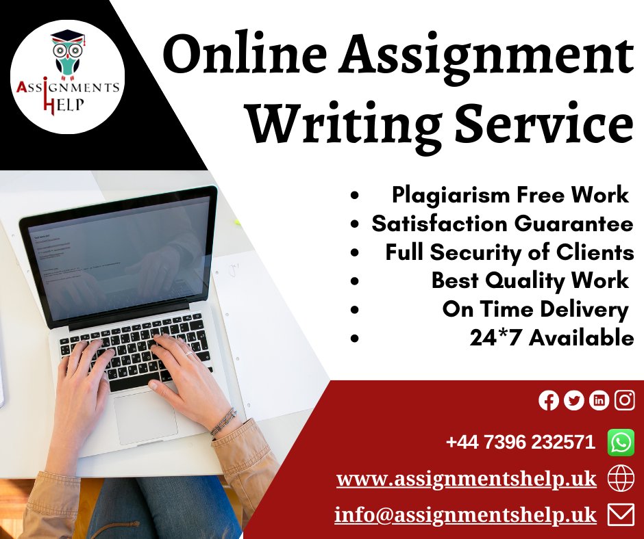 AssignmentsHe59's tweet image. Be confident! Because you choose our Online Assignment Writing Service.
Order Now!
#onlineexamassignmenthelp #assignmentwritinghelp #wrintingassignmenthelp #assignmentwriting #writingassignment #assignmenthelp #writinghelp #assignments #writing #help #assignmentshelp