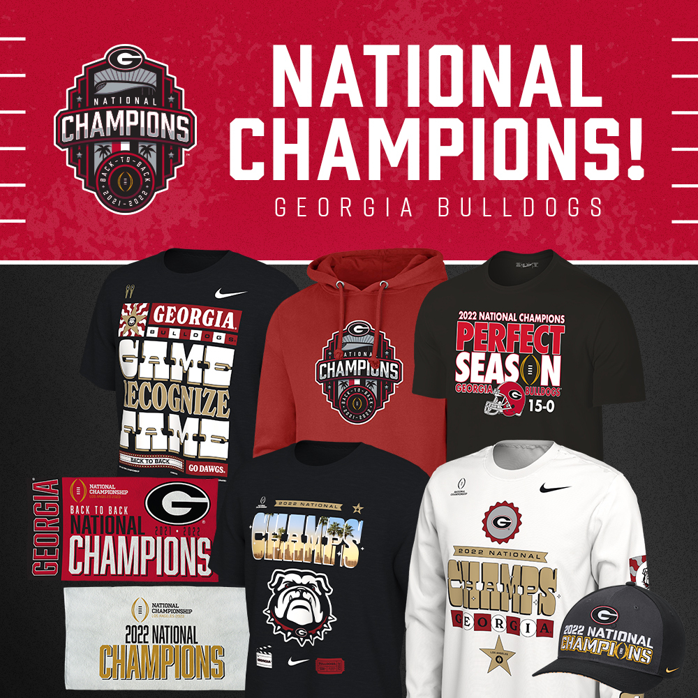 UGAAthletics's tweet photo. Perfection! The Dawgs finish the season 15-0 and as National Champions!

Get your National Champion merchandise today!