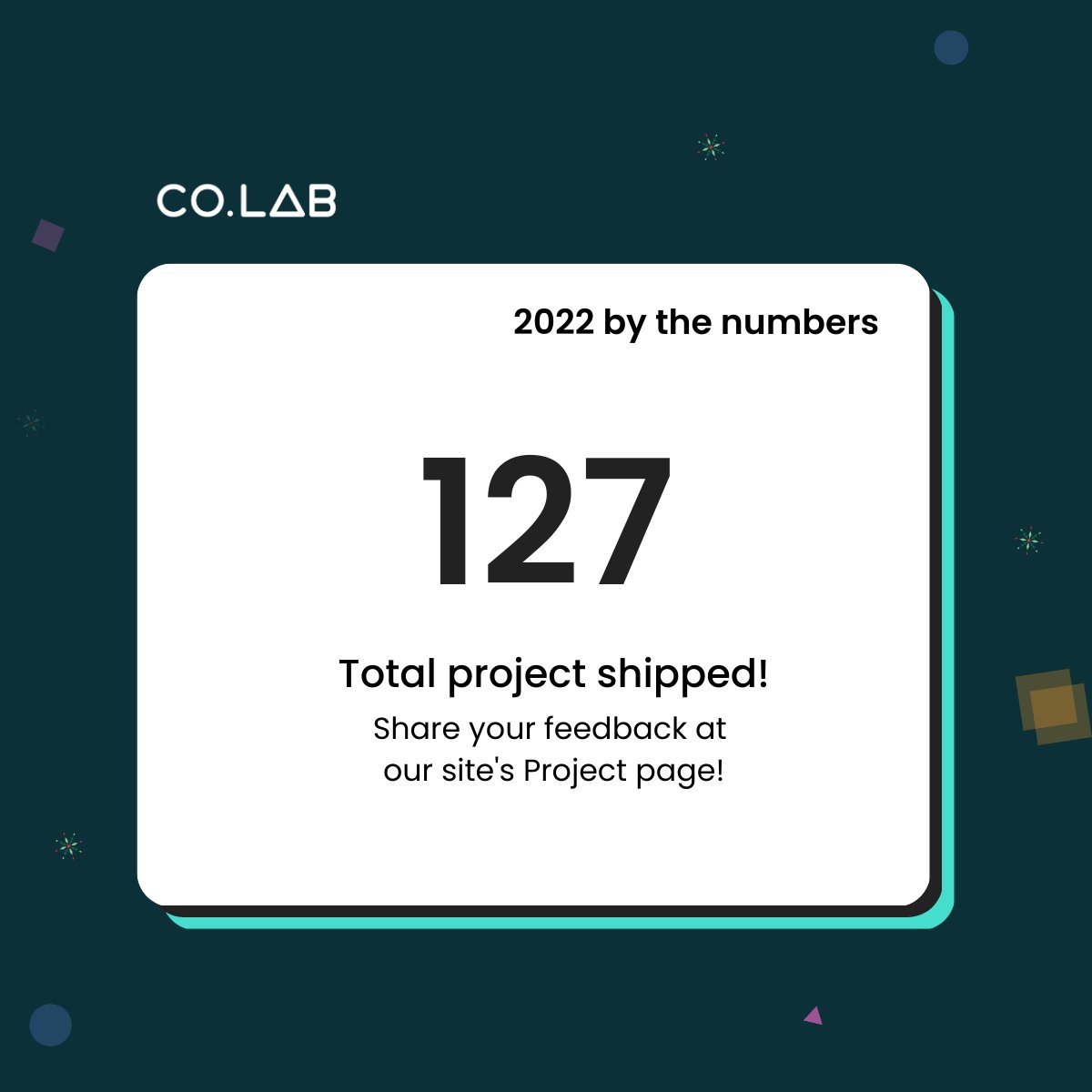 joincolab_io's tweet photo. The Co.Lab team would like to share some of our impactful stats for 2022. We'd like to thank you for being part of our community and helping bring diversity to tech.

Here's to a fantastic year of growth and learning shared by everybody!

#productmanagement #prodmgmt https://t.co/aULdRszQGz